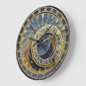 Astronimikalprague im Steampunkstil Große Wanduhr (Winkel)