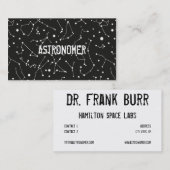 Astronom und Konstellationen Visitenkarte (Vorne/Hinten)