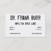 Astronom und Konstellationen Visitenkarte (Rückseite)