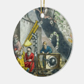 Astronomen, die durch ein Teleskop, Detail Franc Keramikornament (Links)