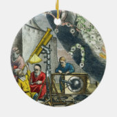 Astronomen, die durch ein Teleskop, Detail Franc Keramikornament (Hinten)