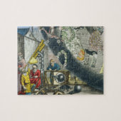 Astronomen, die durch ein Teleskop, Detail Franc Puzzle (Horizontal)