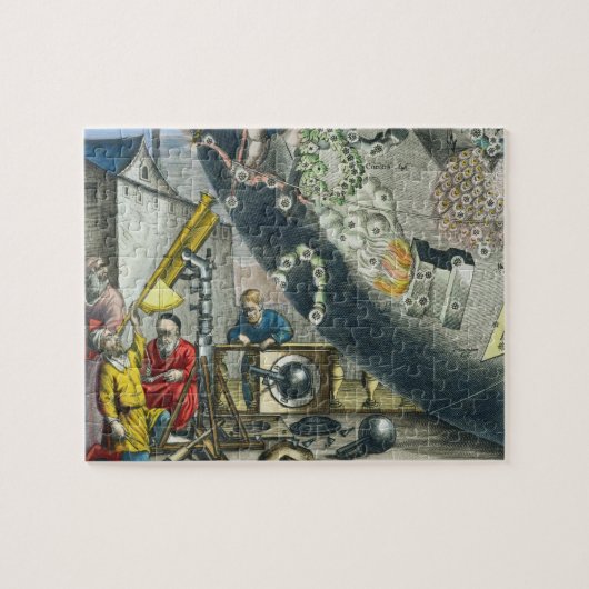 Astronomen, die durch ein Teleskop, Detail Franc Puzzle (Horizontal)