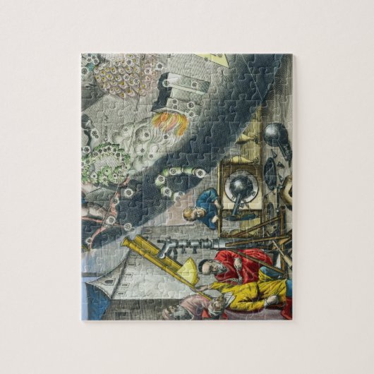 Astronomen, die durch ein Teleskop, Detail Franc Puzzle (Vertikal)