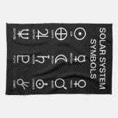 Astronomen, Symbole des Sonnensystems Geschirrtuch (Horizontal)