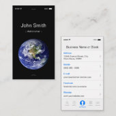 Astronomer - iPhone iOS Anpassbare flache Benutzer Visitenkarte (Vorne/Hinten)