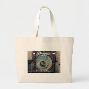 Astronomical clock Prague Orlog Czech Republic Jumbo Stoffbeutel