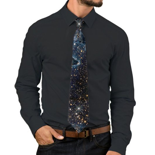 Astronomie Blue Night Sky Foto Krawatte