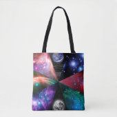 Astronomie-Collage Tasche (Vorderseite)