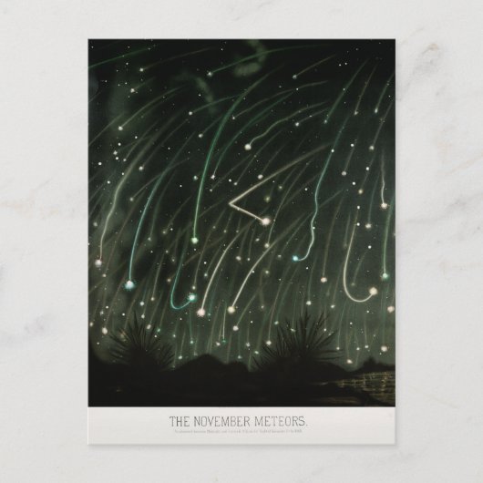 Astronomie der antiken Meteordusche Postkarte (Vorderseite)