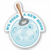 Astronomie der Mondastronomie Aufkleber (Vorderseite)