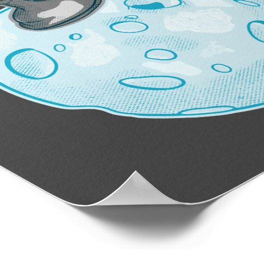 Astronomie der Mondastronomie Poster (Ecke)