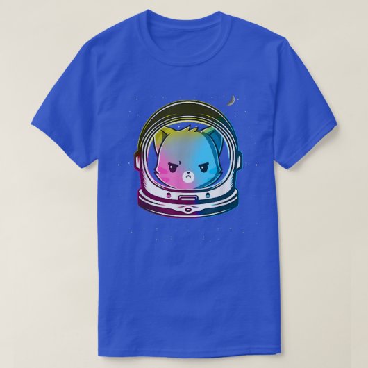 Astronomie der Rainbow Cat Astronaut Space Eplorat T-Shirt (Design vorne)