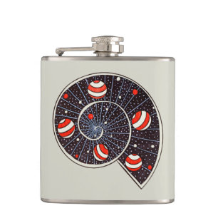 Astronomie Funny Space Spiral Galaxy Flachmann