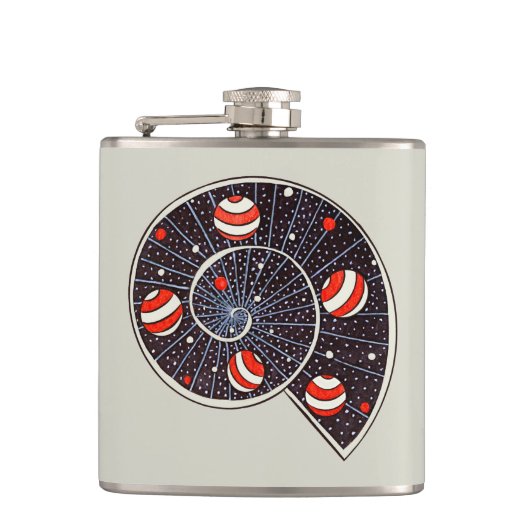 Astronomie Funny Space Spiral Galaxy Flachmann (Vorderseite)
