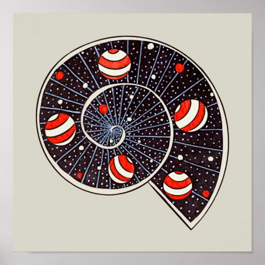 Astronomie Funny Space Spiral Galaxy Poster (Vorne)