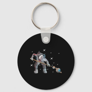 Astronomie Galaxy Billiard Player Astronaut Pool P Schlüsselanhänger