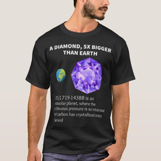 Astronomie Galaxy Science Fact Planet Diamond Spac T-Shirt (Vorderseite)