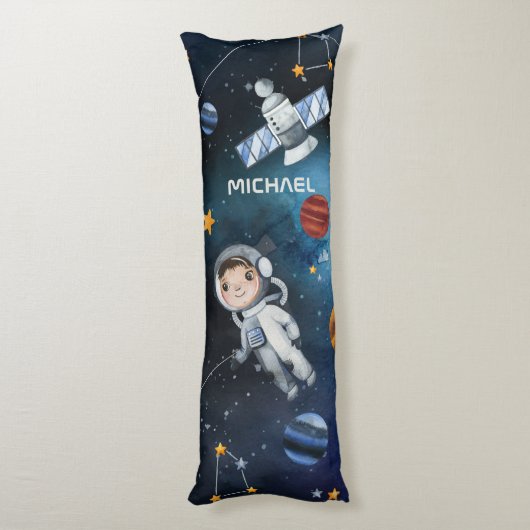 Astronomie im personalisierten Weltraum Seitenschläferkissen (Rückseite (Vertikal))