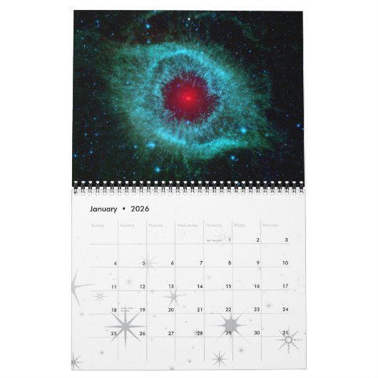 Astronomie-Kalender der Nebelfleck-2 des Raum-2015 Kalender (Jan 2026)