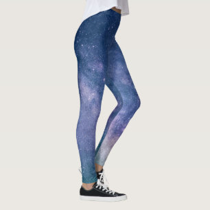 Astronomie komodiert blaue lila Himmelsstars Leggings