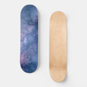 Astronomie komodiert blaue lila Himmelsstars Skateboard (Vorderseite)