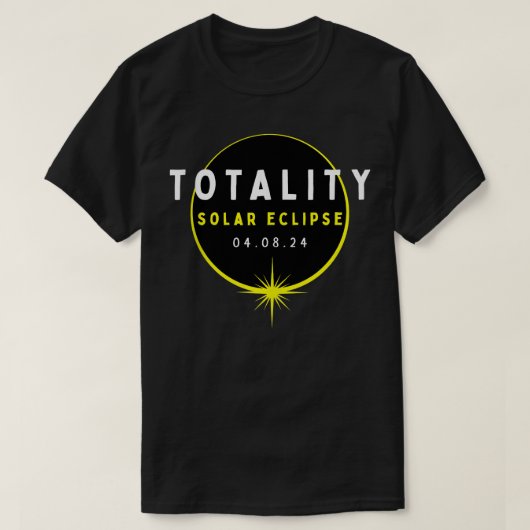 Astronomie liebt Total Solar Eclipse 2024 Totalitä T-Shirt (Design vorne)