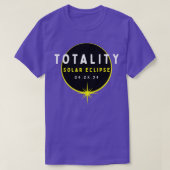 Astronomie liebt Total Solar Eclipse 2024 Totalitä T-Shirt (Design vorne)