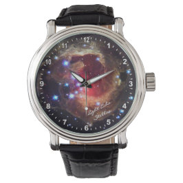 Astronomie, Light Echo Stellar Watch, Hubble Galax Armbanduhr