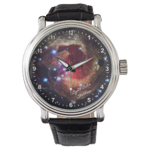 Astronomie, Light Echo Stellar Watch, Hubble Galax Armbanduhr