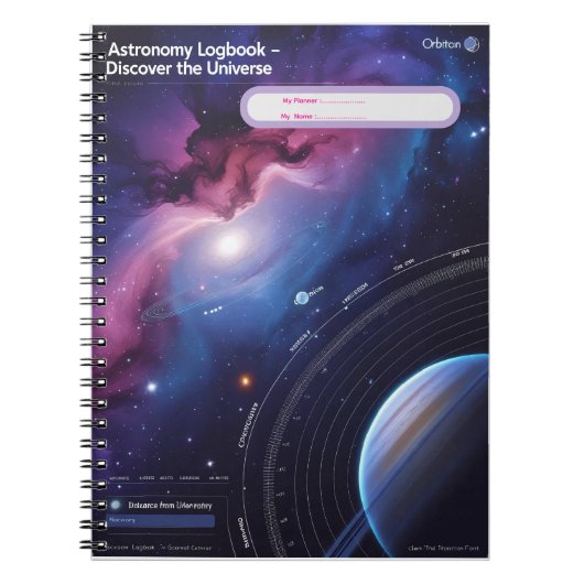 Astronomie-Logbuch - Entdecken Sie das Universum Notizblock (Vorderseite)