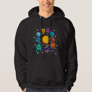 Astronomie Lover Kids Solar System Planets Sun Uni Hoodie
