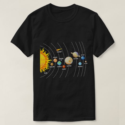 Astronomie Lover liebt Shirt Space Fans Solar Syst (Design vorne)