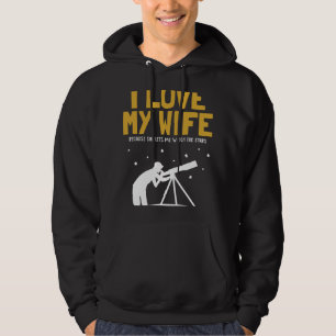 Astronomie Lover Mens I Liebe meine Ehefrau Astron Hoodie