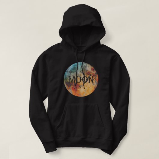 Astronomie Lover Moon Lettering Moon Mystical Full Hoodie (Design vorne)