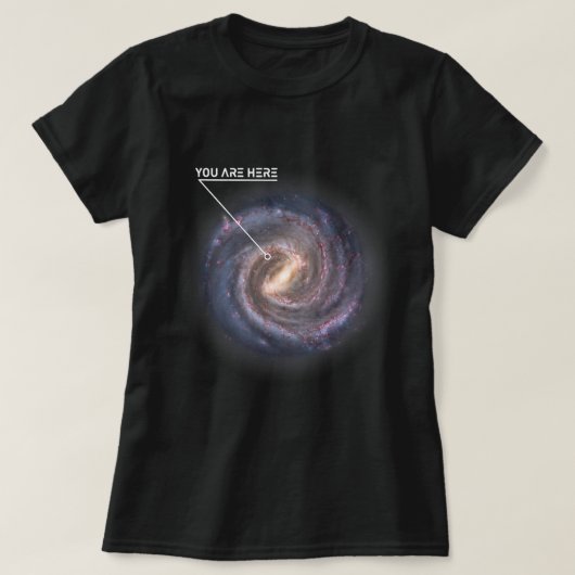 Astronomie Lover Sie sind hier Galaxy Astronomie M T-Shirt (Design vorne)