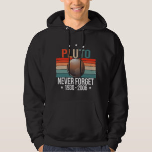 Astronomie Lover Vergessen Sie nie Pluto Retro Vin Hoodie