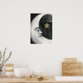 Astronomie - Moon Print Poster (Küche)