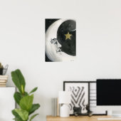 Astronomie - Moon Print Poster (Heimbüro)