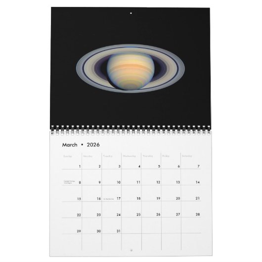 Astronomie NASA Space Universe Galaxy 2025 Sky Kalender (Mär 2026)