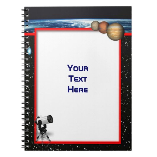 Astronomie-Notebook Notizblock (Vorderseite)