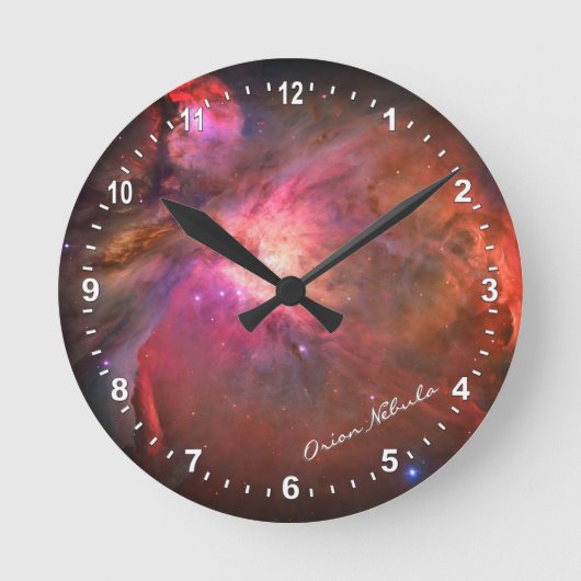 Astronomie & Orion-Nebula-Uhr, Hubble / Galaxie Runde Wanduhr (Vorderseite)