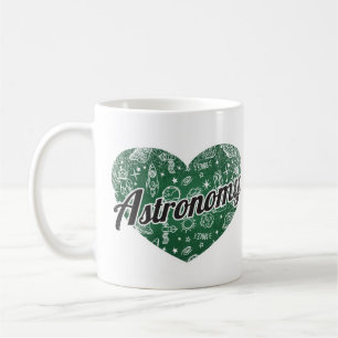 Astronomie Retro Heart Blackboard Liebe Kaffeetasse
