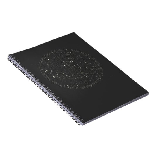 Astronomie Sky Map Sterne Horoscope Constellation Notizblock (Rechte Seite)