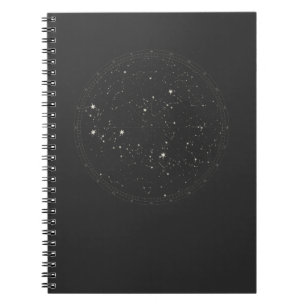 Astronomie Sky Map Sterne Horoscope Constellation Notizblock