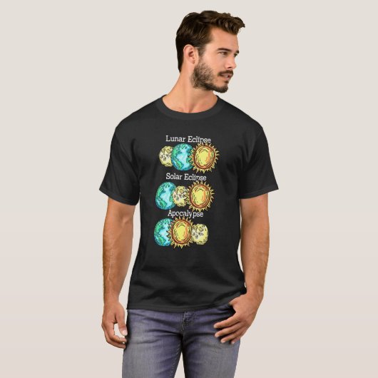 Astronomie Solar Eclipse Lunar Eclipse Astronomer T-Shirt (Vorne ganz)
