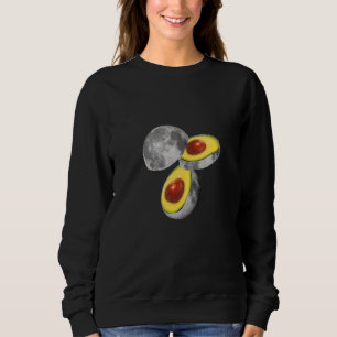 Astronomie Sonnensystem Moon Avocado Slice Fruit P Sweatshirt