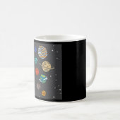 Astronomie Sonnensysteme Planeten Universum Kaffeetasse (VorderseiteRechts)