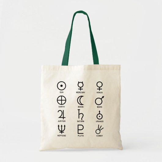 Astronomie, Symbole für Sonnensysteme Tragetasche (Vorne)
