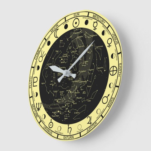 Astronomie-Symbole Konstellationsuhr Große Wanduhr (Winkel)